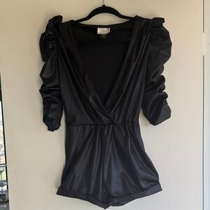 American Vintage Shiny Black Jumpsuit